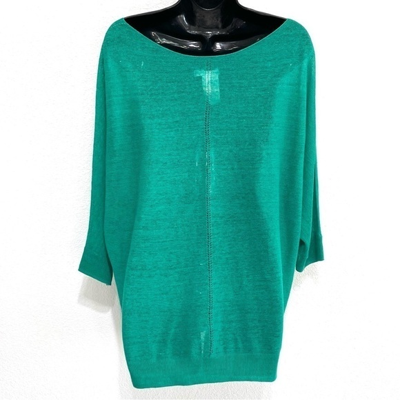 Vince Woman LINEN Green Pullover 3/4 Sleeve Shirt Size S/P - Picture 6 of 13